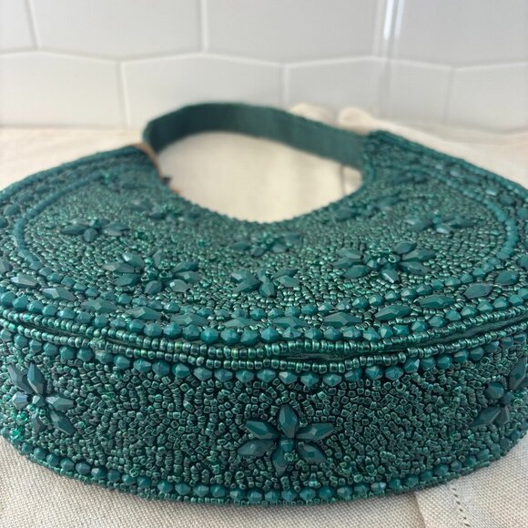 Made in India Beaded Shoulder Bag - Hunter Green - Holidays - Picture 5 of 11